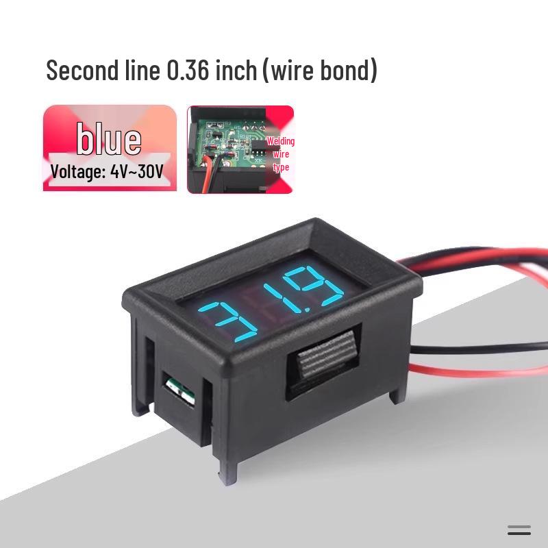 Digital Voltmeter Head: 0.28/0.36/0.56 Inch, 30V-120V, Two/Three-wire Options, With/Without Shell