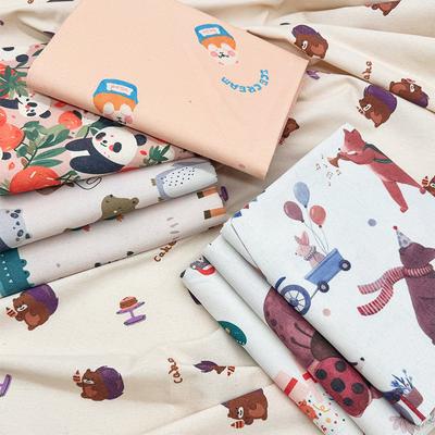 0.5m Encrypt Cotton Linen Children's Day Theme Style Fabric for Tablecloths Door Curtains Decorative Cloth Handmade DIY Fabrics