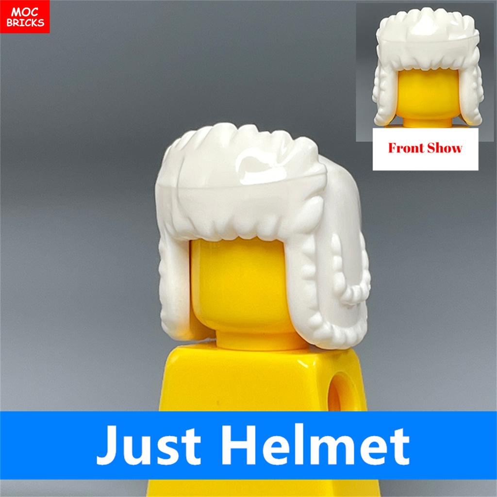 10 pezzi/lotto MOC Mattoncini Sci Nuoto Cuffia Cappello da Cowboy Casco Copricapi Accessori Figure Pezzi Blocchi da Costruzione Giocattoli Regali per Bambini