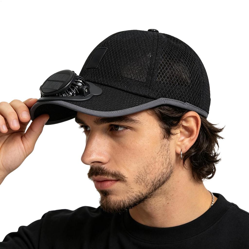 Solar Powered Fan Hat Wide Brim Moisture-Wicking Fashion Sun Hat With Fan for Summer Beach Travel Garden School Cycling