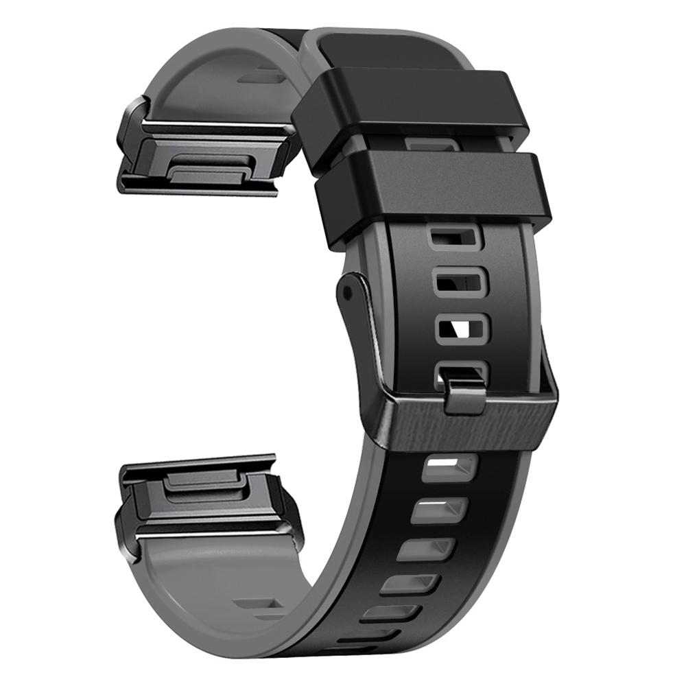 For Garmin Tactix 7 Pro/Tactix Delta Replacement Wristband Quick Release Dual-color Soft Silicone Sport Watch Band