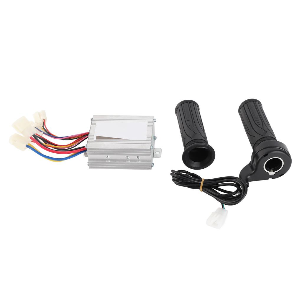 12V 500W Brush Speed Motor Controller with Throttle Grip Undervoltage Protection for Motorcycle Electric Bike Scooter