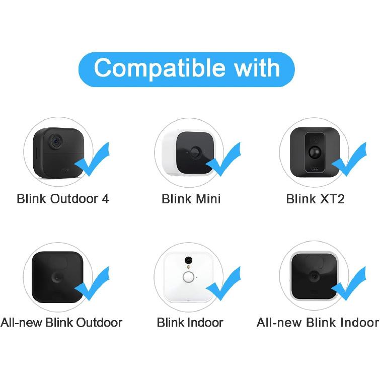 2Pack Adjustable Security Wall Mount Bracket for Blink Outdoor 4 (4th Gen) / (3rd Gen), Blink XT / XT2, Blink Mini, Perfect View Angle for Your Blink