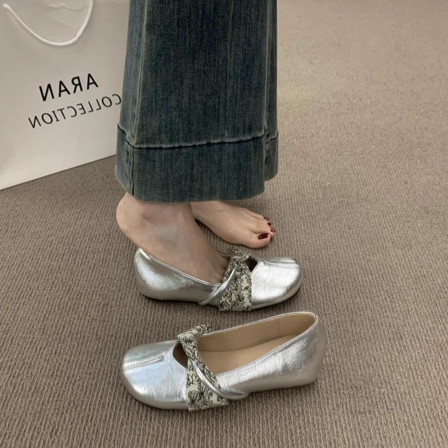 Sheepskin Version~ Simple Square Head with Thin Strap Open-toed Thick-heeled Sandals for Women's New Summer Soft-soled Comfortable Outer Wear Cool