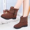Snow boots  autumn and winter new round head wool mouth comfortable foot cover  short boots