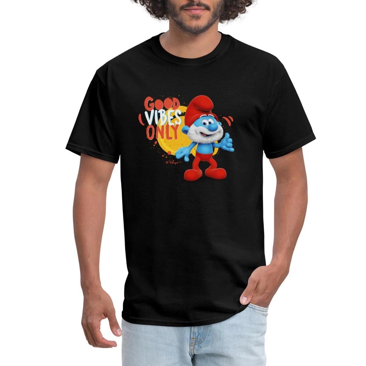 The Smurfs Papa Smurf Good Vibes Only Men s T-Shirt L