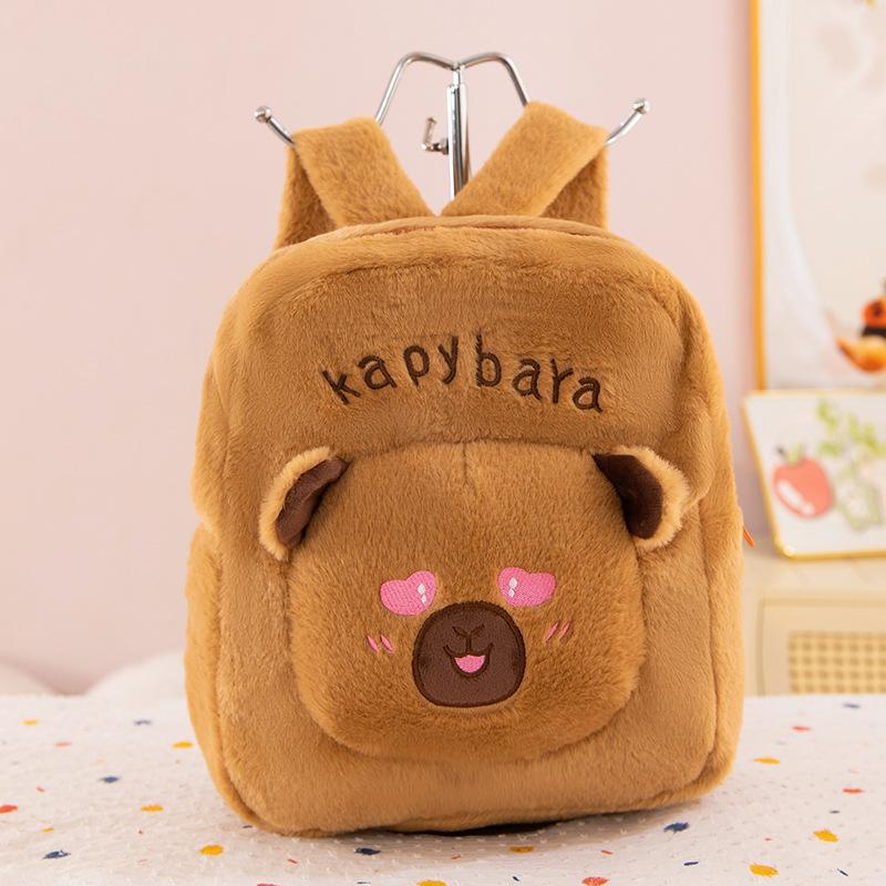 Capibara Plush Backpack Capybara Cute Animal Doll Backpack Student School Bag Gifts