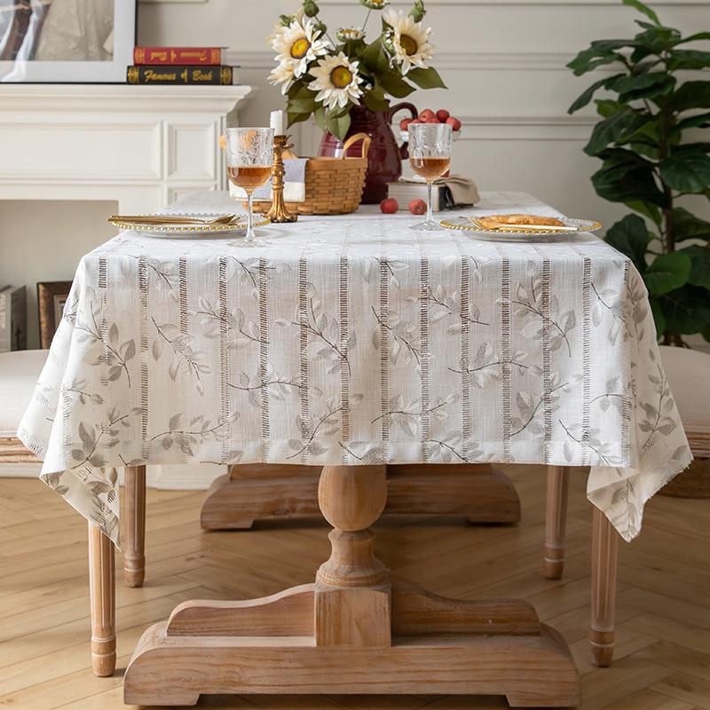 French Cotton And Linen Tablecloth Rectangular Dining Table Cloth Desk Tv Bedside Table Light Luxury High-End Coffee Table Fabric