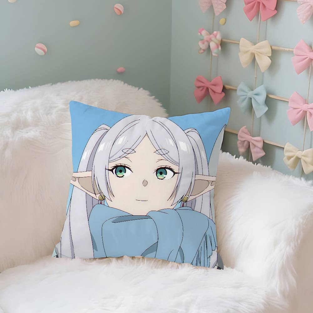 Kawaii FFrieren Cute Case Plush Fabric Soft Pillowcase Double Sided Print Cushion Cover Household Gifts