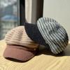 Autumn and Winter Tweed Octagonal Hat Korean Style Three Dimensional Newsboy Hat Elegant Peaked Hat Beret Trend