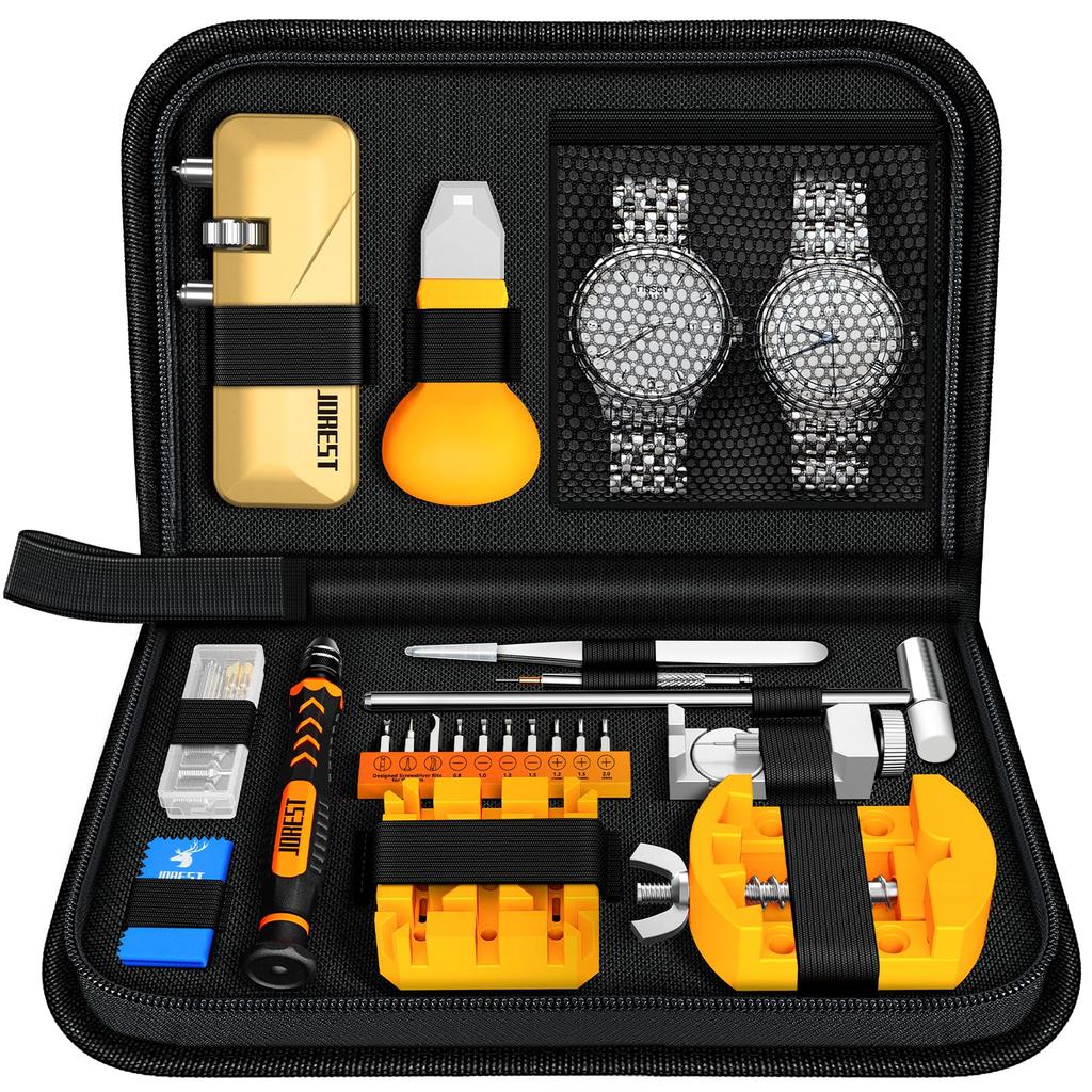 JOREST 2024 New Watch Tool Battery Case Back Watch Repair Watch Strap Watch Band Watch Battery Watch Watch Watch Watch Pry Spring Bar Remover Kit,