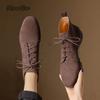 Vintage Style Round Toe Fashion Soft Sole Brown Short Boots Women's 2026 Autumn Versatile Ankle Boots for Women Casual Footwear