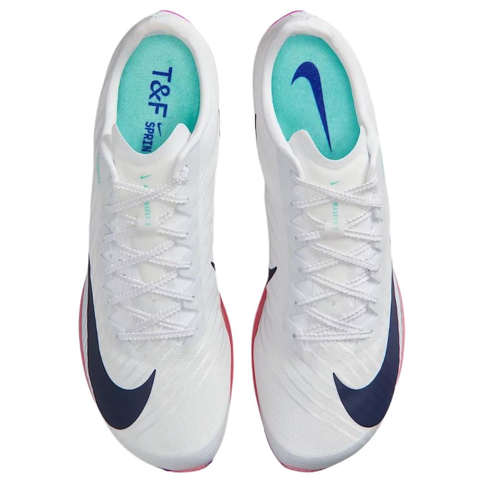 Nike Maxfly 2 White/Bright Crimson/Hyper Turquoise/Obsidian Men Cleats FD8395-100