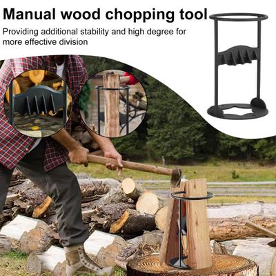 Robuster Holzspalter Manuell Anzündholz Scheitholzspaltkeil Klingen aus Kohlenstoffstahl Holzhacker Spaltet Brennholz Sicher Leicht für Camping