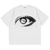 T-shirt, summer short sleeved top, retro Harajuku streetwear, oversized pattern, fashionable Korean pop clothing