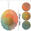 Elegantes Hänge-Windspiel 25,4 cm mit 360°-Drehung Künstlerisches Metalldesign Bunte geometrische Muster Perfekt für Balkon