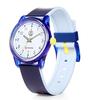 Q&Q SmileSolar (Q&Q Smile Solar) Zonne-aangedreven Analoog Horloge met Bijpassende Stijl, Waterdichte Urethaan Band, RP26-011, Blauw