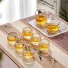 ZISIZ Chinese Style Transparent Glass Thumb Ring Cup
