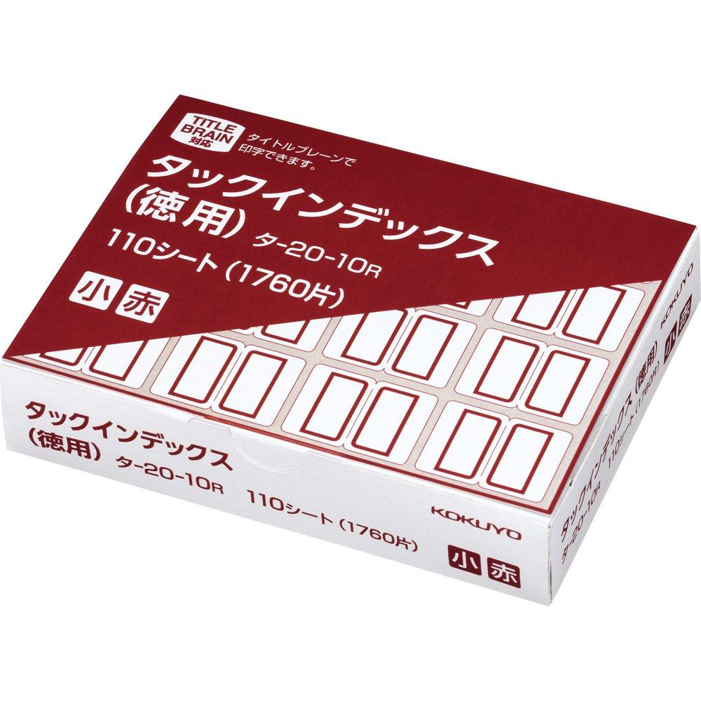 

KOKUYO Label Tack Index Value Small 16 pieces x 110 sheets Red Ta-20-10R