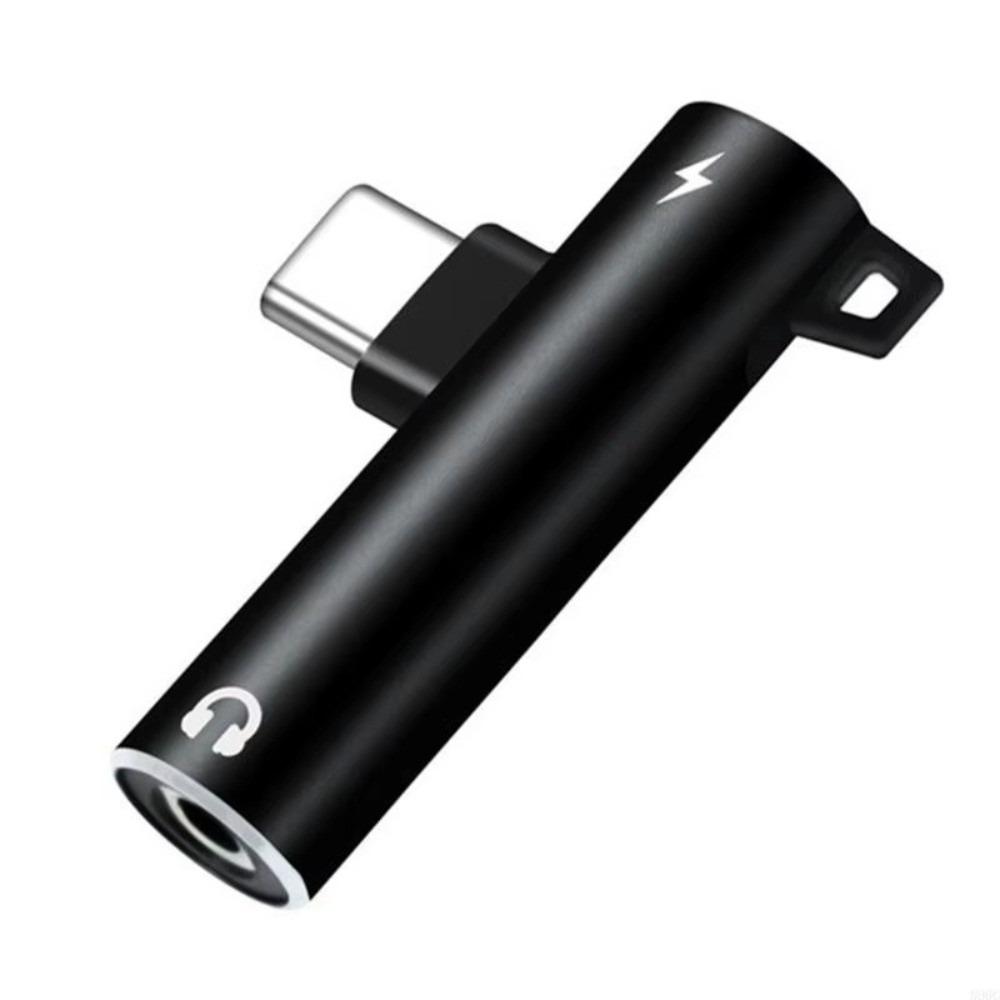 Aluminum 3.5mm Adapter 2 in 1 Type C Adapter Upgrade Audio Splitter  For Multiple Devices