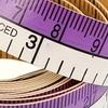 1pc Soft Measuring Tape, 60-Inch Flexible Canvas Sewing Ruler, Dual System Soft Scale, Body Measurement Tool, Purple and Yellow