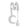 925 Sterling Silver CZ Charm Pendant Mermaid Unicorn Moon Heart Dangle Bead Fit Snake Chain Bracelet Necklace DIY