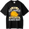 Workout Unisex Crew Neck Tshirt Brand Im A Civil Engineer To Save Time Always Right Everyday Unisex Tees Male Tshirt Brand