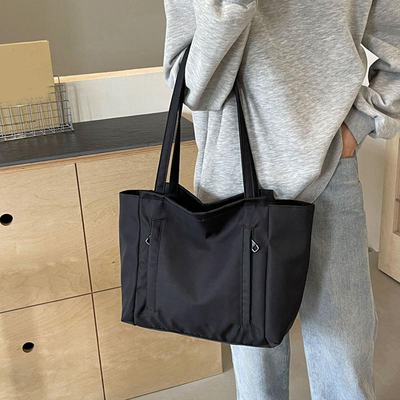 Waterproof Nylon Shoulder Bag Large Capacity Fashion Simplicity Shoulder Tote Bag Women Casual Handbag Wear-resisting KTB