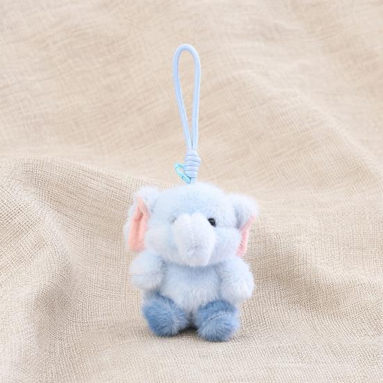 Yousheng Cute Pig Plush Keychain, Small Stuffed Animal Elephant Pendant for Bag Backpack Purse, Kawaii Cartoon Key Ring Charm, Gift for Girls Women