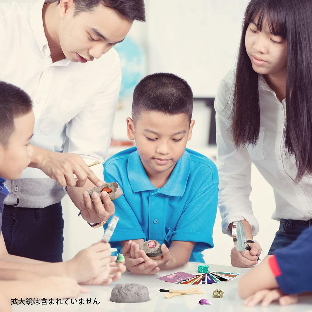 XXTOYS Mineral Excavation Mineral Excavation Set of Geological Science Gift Kit, Gemstones, Specimens, Toy, Amethyst, 12, Kids, Geology, Kit, Present,