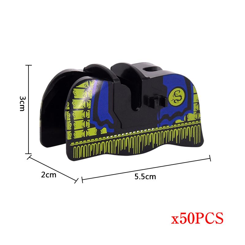 MOC 50 Stück Mittelalter Militär Mittelalter Ritter Kriegspferd Rüstung Pferdeleine Actionfiguren Bausteine Steine Spielzeug Kindergeschenk