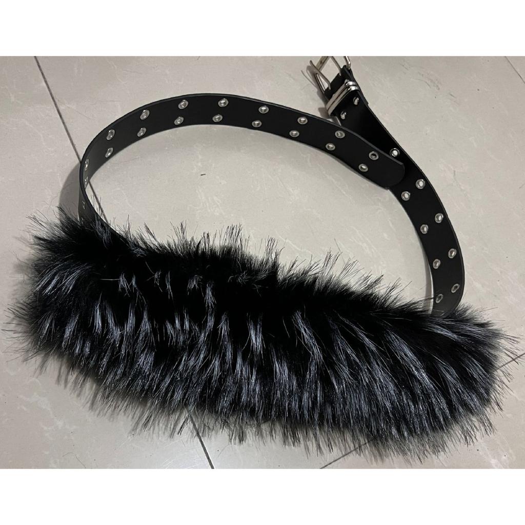 Gothic Waist Belt Stylish Furred Waist Chain Belt Elaborate Chain Belly Chain for Dress Cowboy Belt Waist Chain