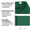 Balcony privacy screen, outdoor shade cloth, garden fence fabric, apartment railing cover, with drawstring ties—green