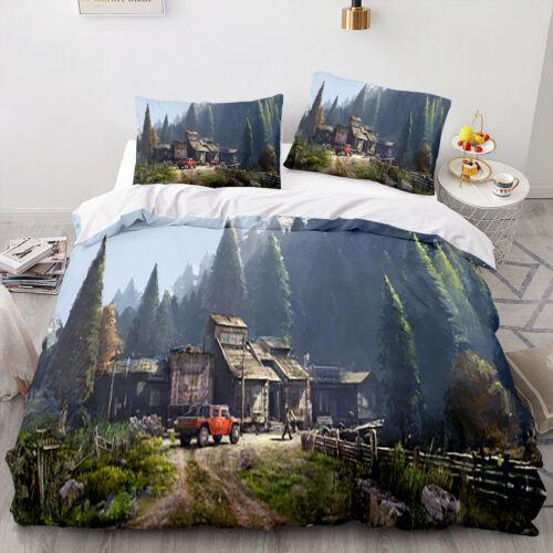 Skogslandskap Påslakan Quilt Cover Sängkläder Set Örngott Enkel Dubbel King Art