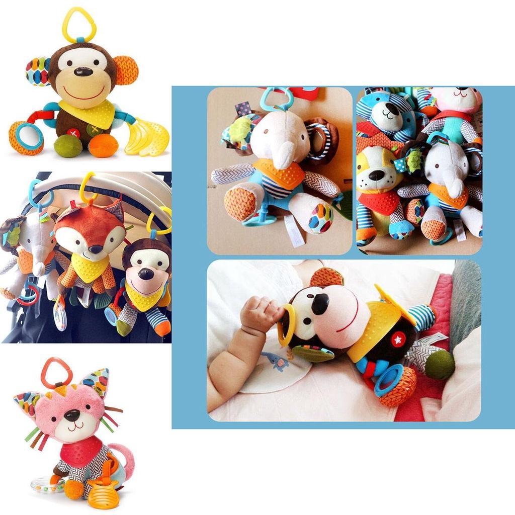 Morbido e Colorato Peluche Giocattolo Riempito Per Neonati Con Molteplici Texture e Mordicchietti Per il Gioco Sensoriale