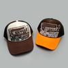 Amerikanischer Stil 3D-gedruckte Buchstaben Baseballkappen Neu Unisex Sonnenschutz Persönlich Atmungsaktiv Farbblock Vielseitig Netz Trucker Caps