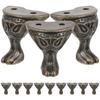 12Pcs Box Feet Corner Protectors Strong Zinc Alloy Hardware for Gift Boxes Wooden Chests Decorative Edge Guards