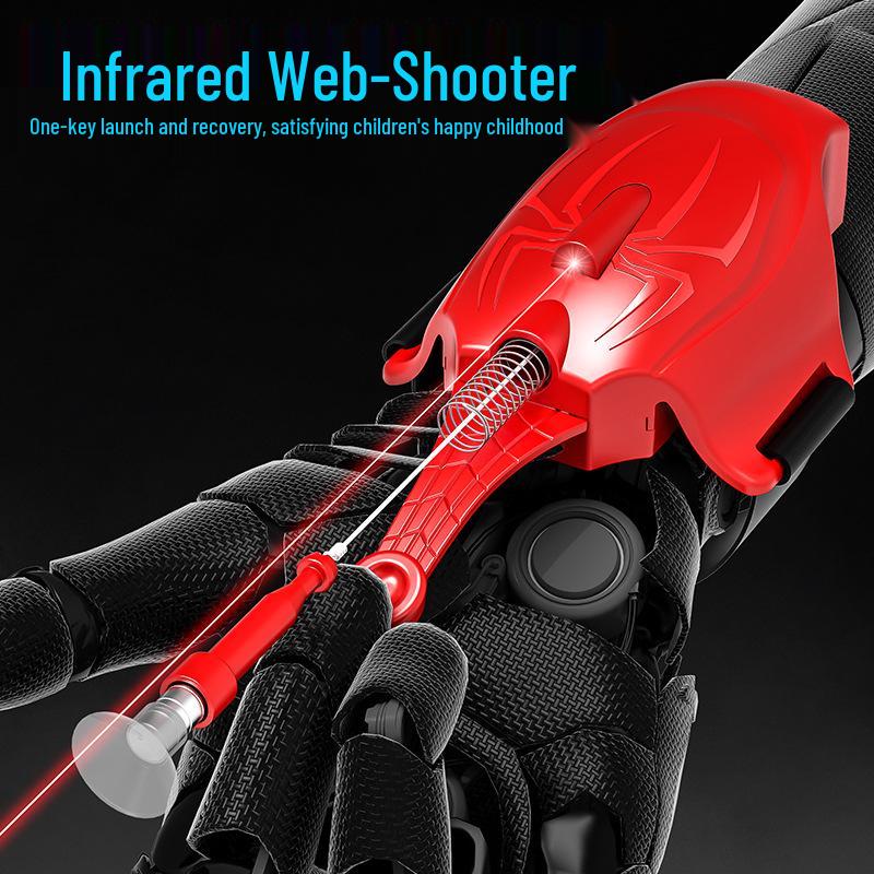

Электрическая перчатка Человека-паука, стреляющая паутиной: Автоматическая втягивающаяся, перезаряжаемая игрушка для детей