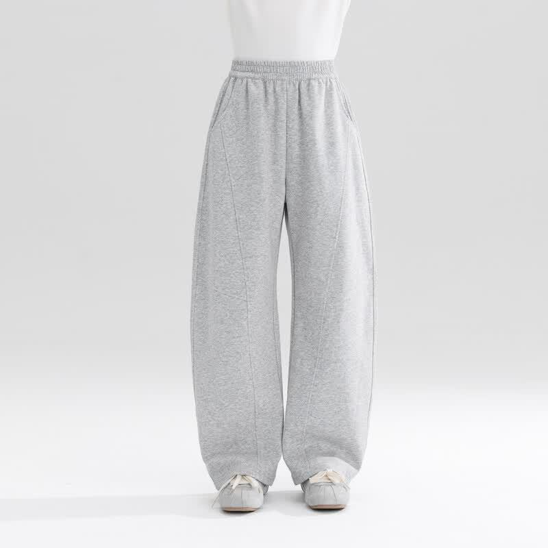Girls' Milk Cotton Arc-Cut Curved Leg Pants