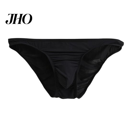 Slip d'été pour homme 3D U-convexe Basse taille Fin Culotte Couleur unie Poche tridimensionnelle Sous-vêtement Respirant