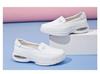 Bu Lan Ni Women's Genuine Leather Nurse Shoes – Breathable, Soft Sole, Non-Slip, Air Cushion, Comfortable for Medical Staff, Same Style as Hospital