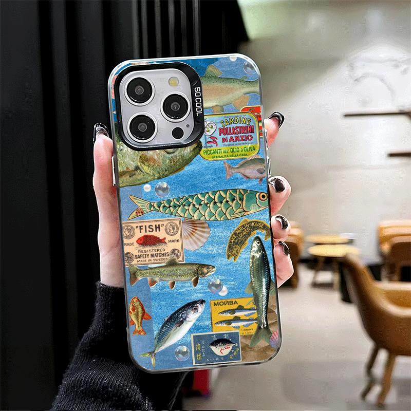 Discounted Salted Fish Shockproof Phone Case for iPhone 17 Air 16 16E 15 Pro Max 14 Plus 13 Mini 12 Back Cover Anti Fall Fundas