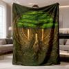 Reversible Bohemian Celtic Tree of Life Throw Blanket - Soft Flannel Bedspread Suitable for All Seasons, Suitable for Bed, Sofa, Camping & Travel, Mul