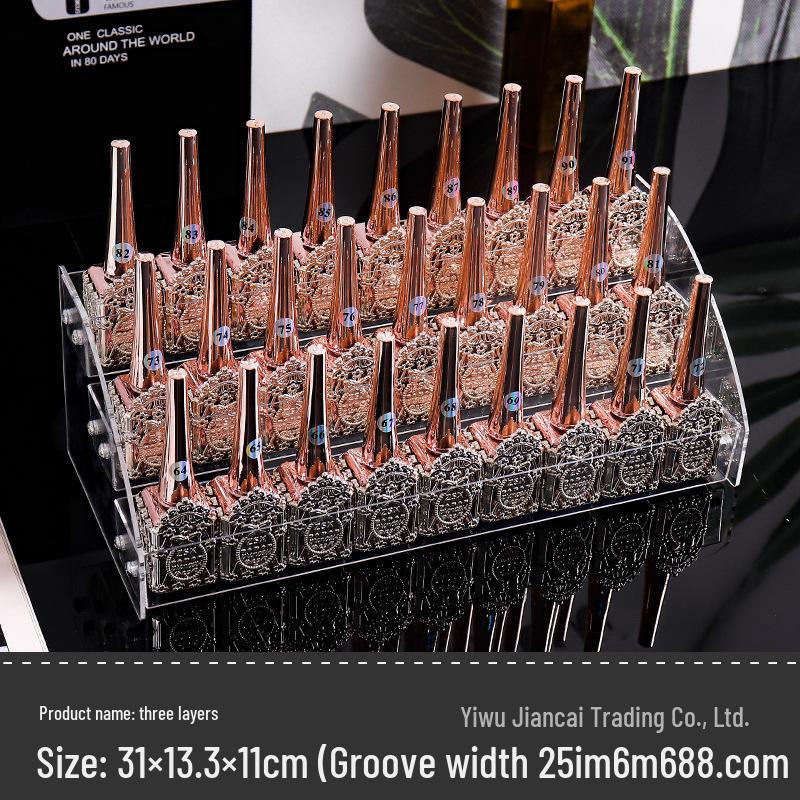 Acrylic Clear Multilayer Nail Polish & Cosmetic Display Rack
