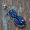 Praying Lady, Blue Topaz Gemstone Handmade Jewelry 925 Sterling Silver Pendant For Her
