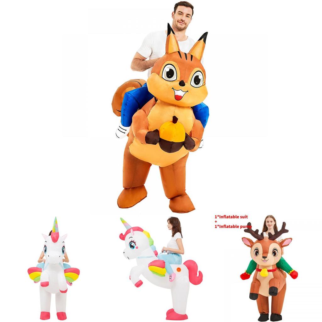 Unicorn Squirrel Elk Chicken Inflatable Costume For Easter Celebrate Kids Adult Festival And Stage Show