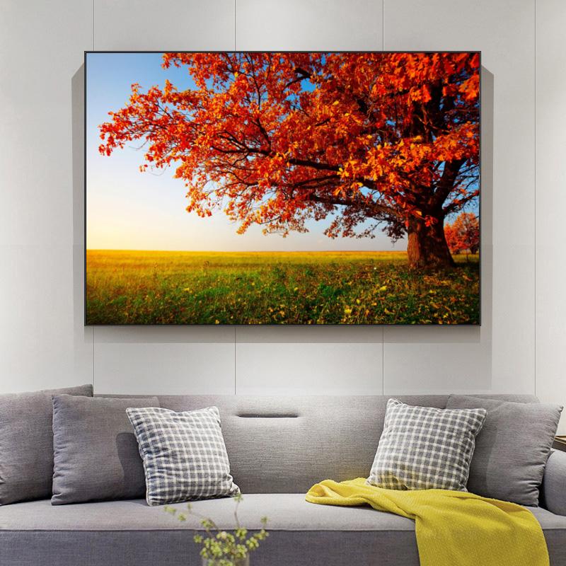 

Природа Желтое Красное Дерево Лесной Пейзаж Скандинавский Холст Картины Современная Настенная Картина для Гостиной Cuadros Без Рамки 21*30cm