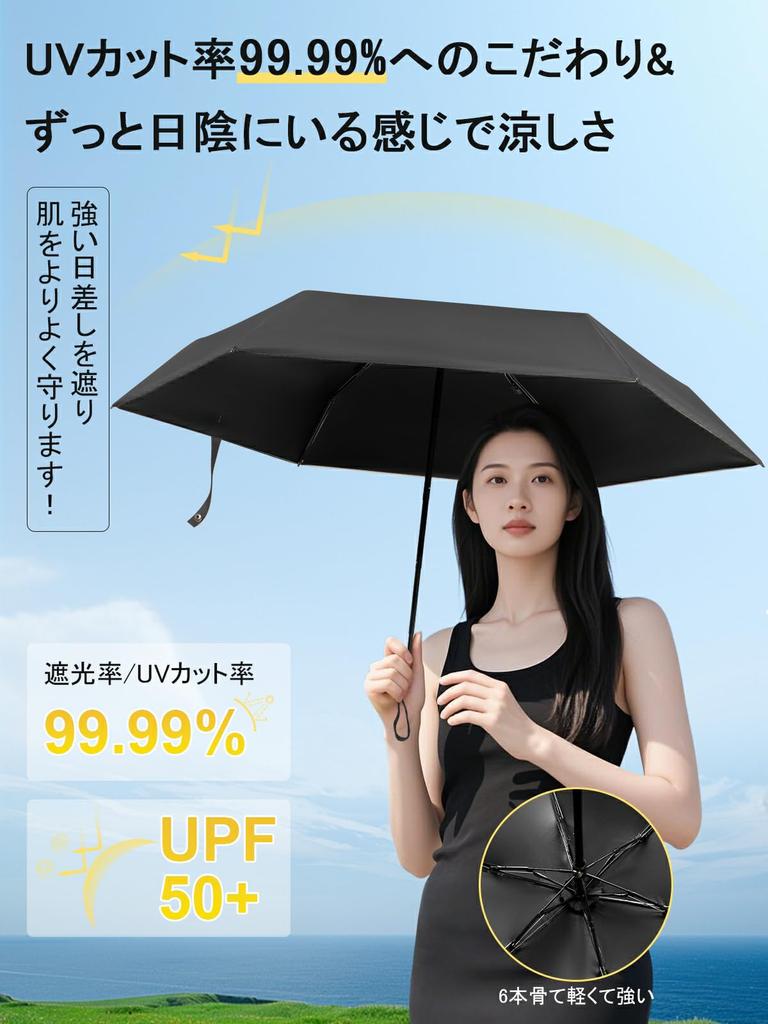 Folding Umbrella with UPF UV Protection and Reinforced Compact and This Umbrella Offers UV Sun and Heatstroke Features a and a Durable Storage A