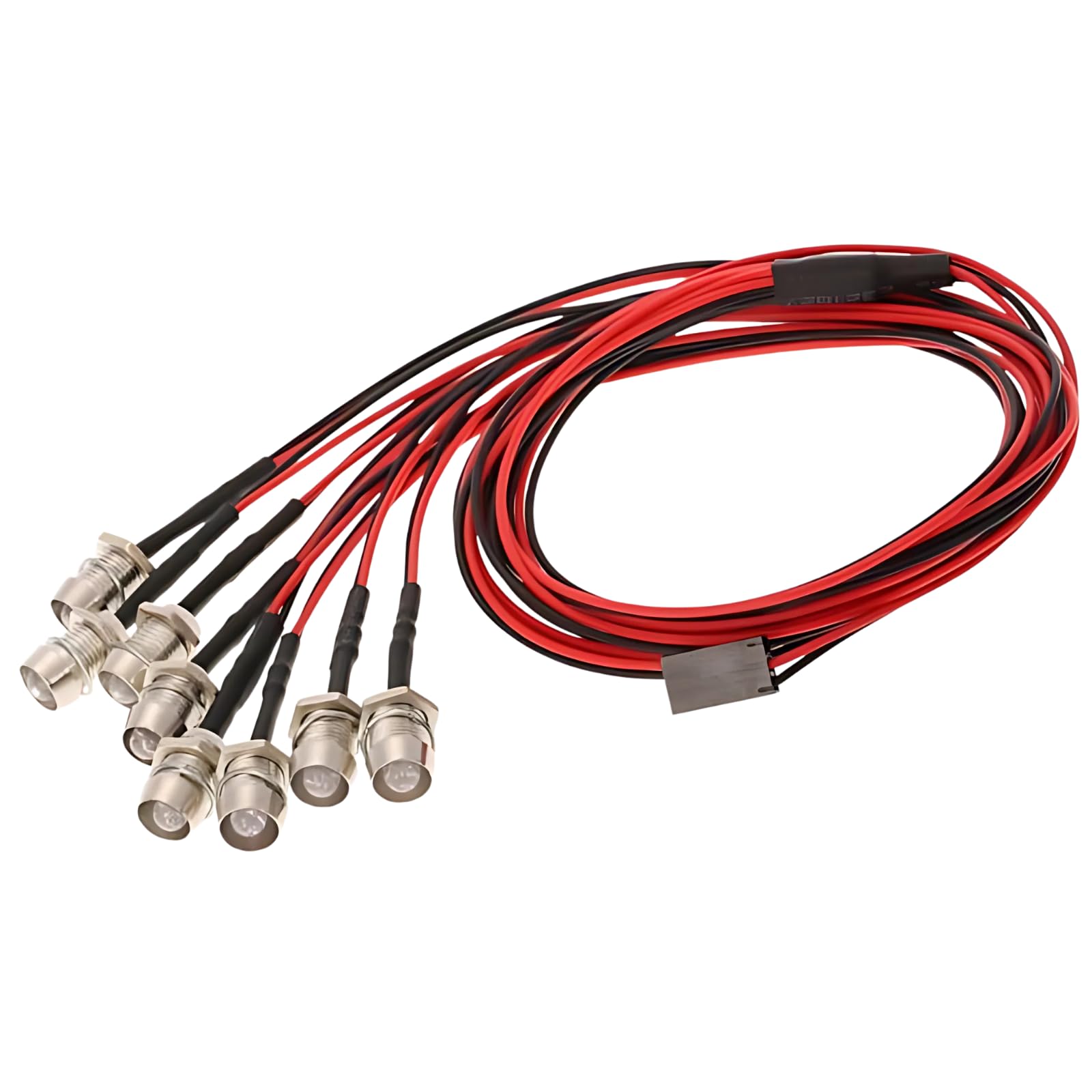 

MagZen 5mm LED Light Kit for RC White and High RC Car Custom Parts 8-Light Cars, Red, Brightness,