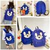 Zaino per Bambini Carino di Sonic, Grande e Resistente, Impermeabile, Traspirante, Con Spallacci Curvi, Blu